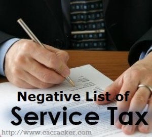 negative list of Service-Tax