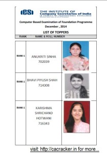 cs foundation toppers December 2014