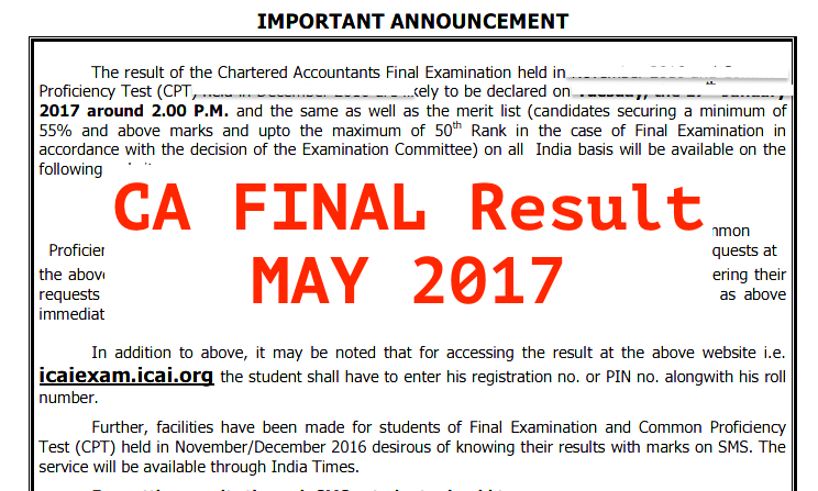 ca final result